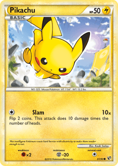 Pikachu HS—Undaunted card