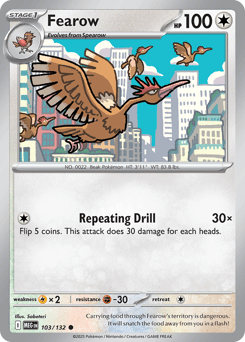 Fearow Mega Evolution card