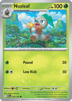 Nuzleaf Mega Evolution card