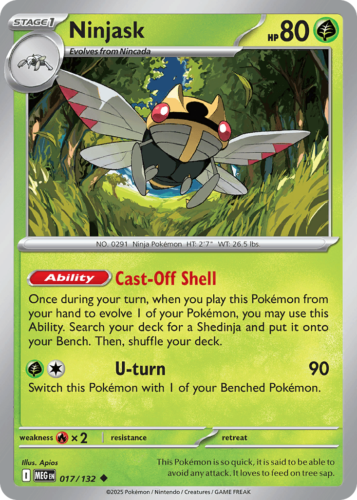 Ninjask Mega Evolution card
