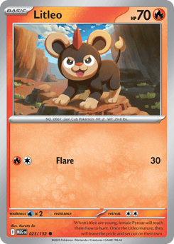Litleo Mega Evolution card