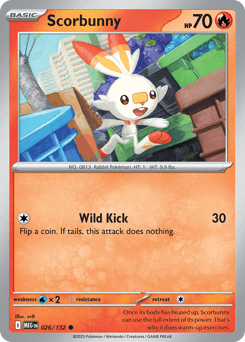 Scorbunny Mega Evolution card