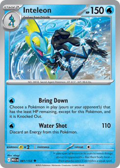Inteleon Mega Evolution card