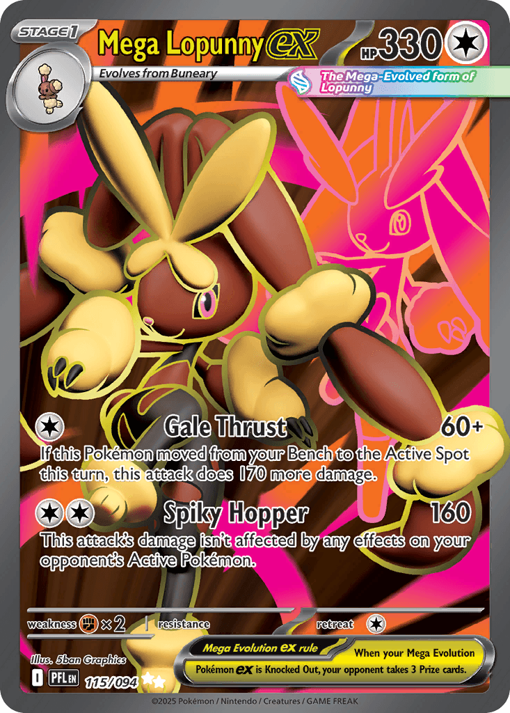 Mega Lopunny ex Phantasmal Flames card