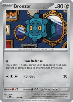 Bronzor Phantasmal Flames card