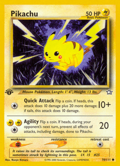 Pikachu Neo Genesis card
