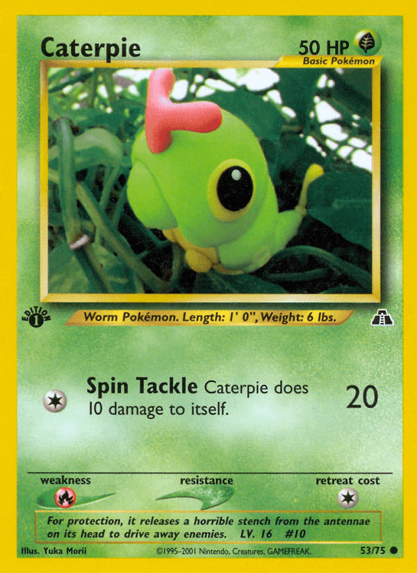 Caterpie Neo Discovery card