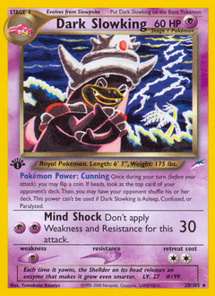 Dark Slowking Neo Destiny card