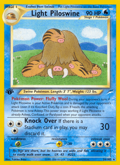 Light Piloswine Neo Destiny card