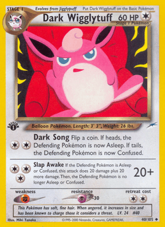 Dark Wigglytuff Neo Destiny card