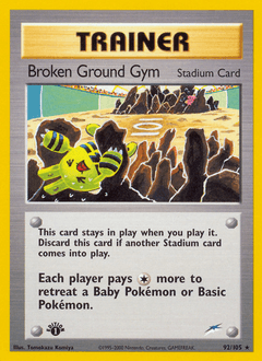 Broken Ground Gym Neo Destiny card