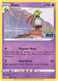 Xatu Pokémon GO card