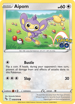 Aipom Pokémon GO card