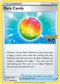 Rare Candy Pokémon GO card