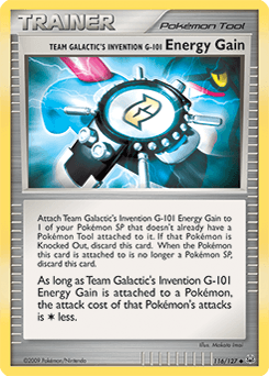 Team Galactic's Invention G-101 Energy Gain Platinum card