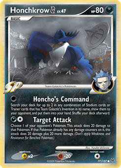 Honchkrow G Platinum card