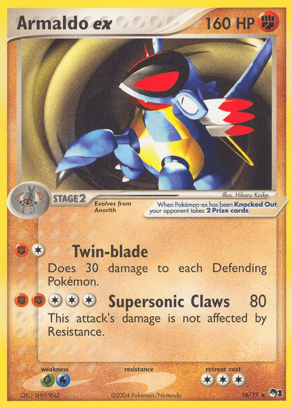 Armaldo ex POP Series 1 card