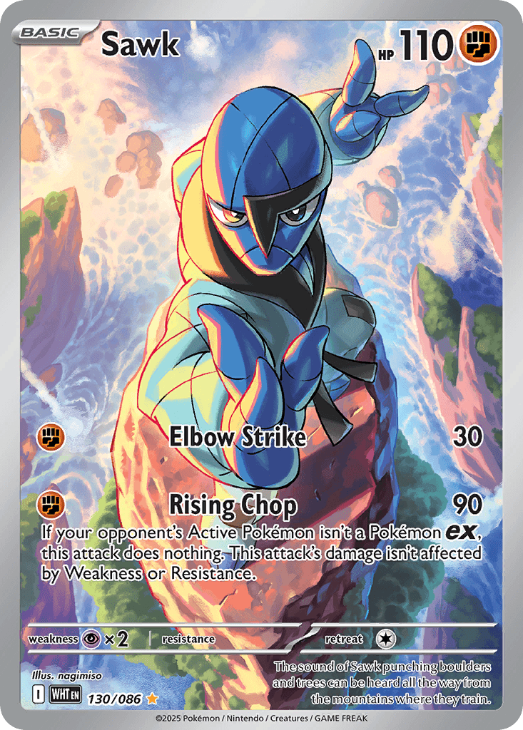 Sawk White Flare card