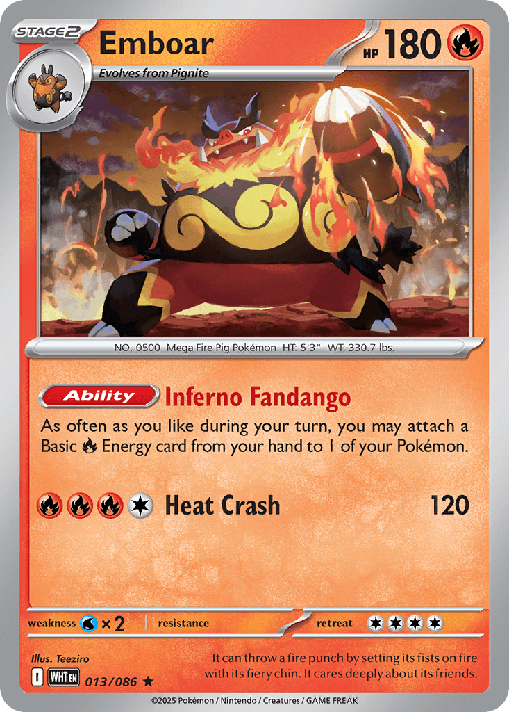Emboar White Flare card