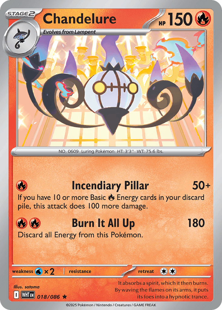 Chandelure White Flare card