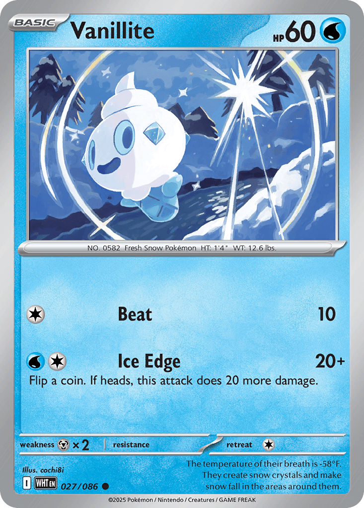 Vanillite White Flare card