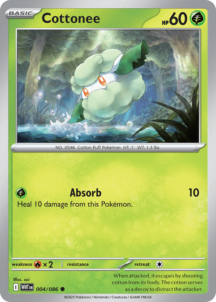 Cottonee White Flare card