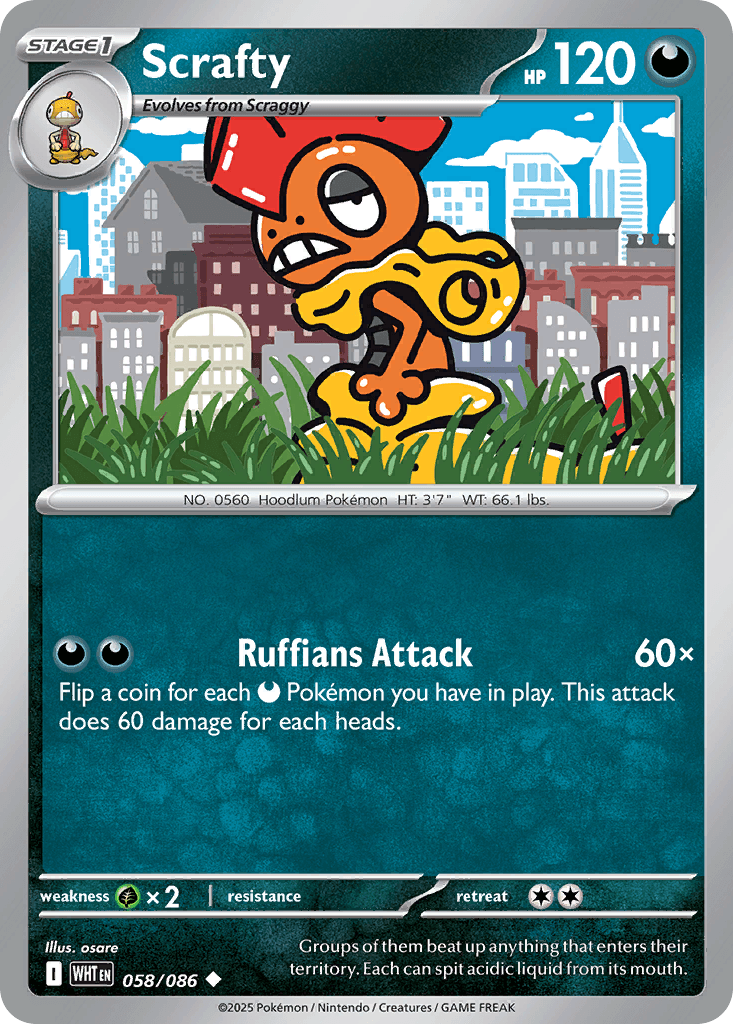 Scrafty White Flare card