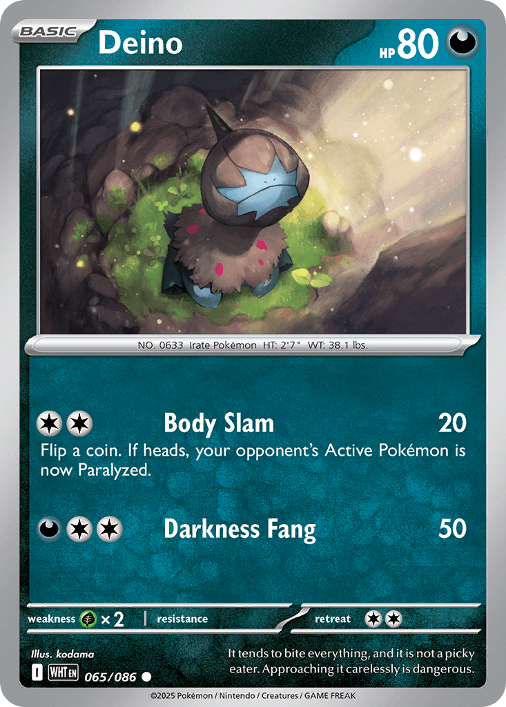 Deino White Flare card