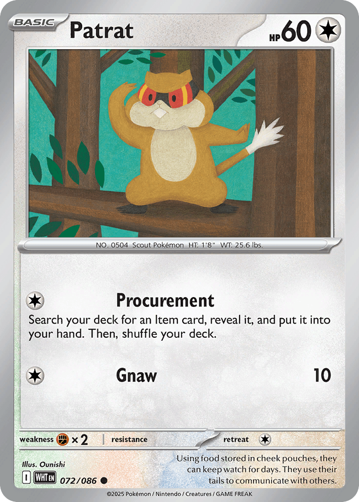 Patrat White Flare card