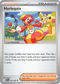 Harlequin White Flare card