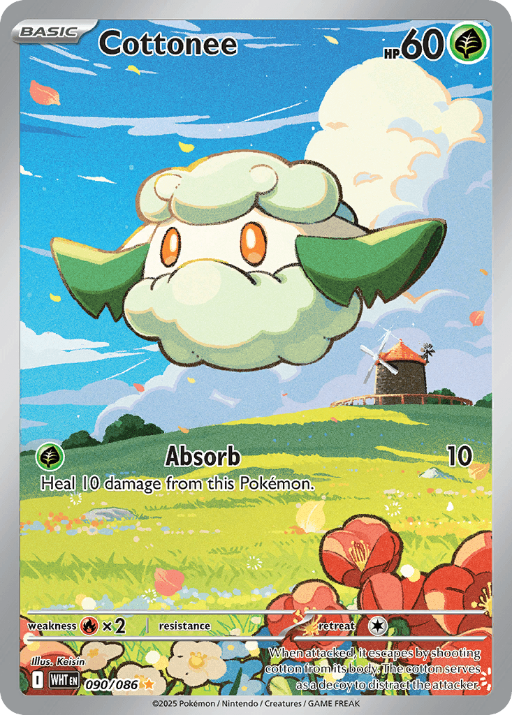 Cottonee White Flare card