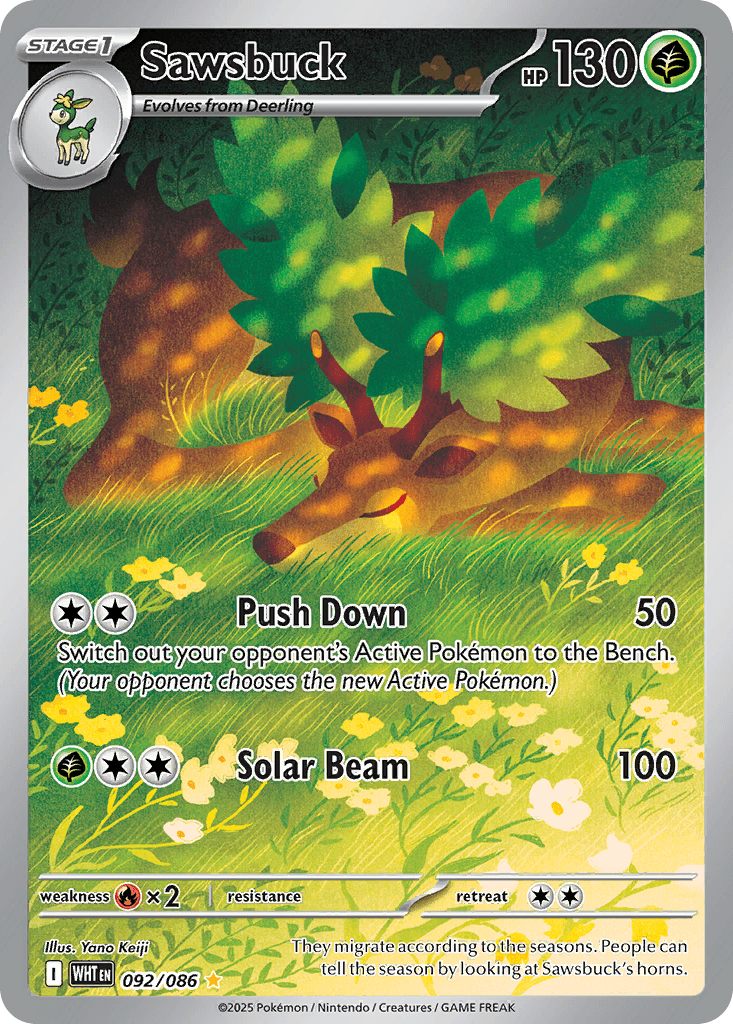 Sawsbuck White Flare card