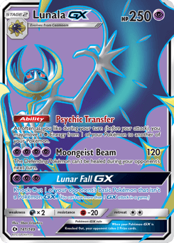 Lunala-GX Sun & Moon card