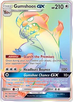 Gumshoos-GX Sun & Moon card