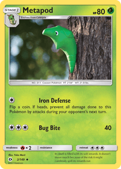 Metapod Sun & Moon card