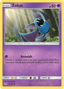 Zubat Sun & Moon card