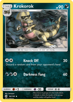 Krokorok Sun & Moon card