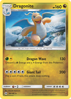 Dragonite Sun & Moon card