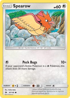 Spearow Sun & Moon card