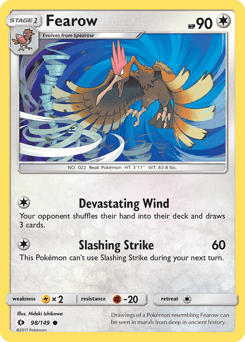 Fearow Sun & Moon card