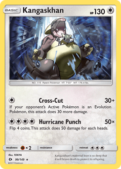 Kangaskhan Sun & Moon card