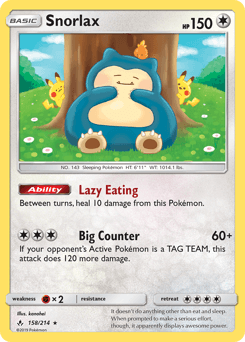 Snorlax Unbroken Bonds card