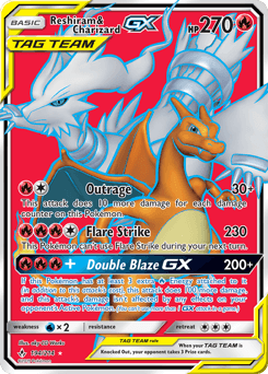 Reshiram & Charizard-GX Unbroken Bonds card