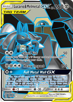 Lucario & Melmetal-GX Unbroken Bonds card