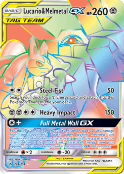 Lucario & Melmetal-GX Unbroken Bonds card