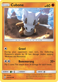 Cubone Unified Minds card