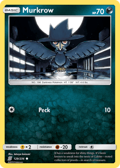 Murkrow Unified Minds card