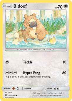 Bidoof Unified Minds card