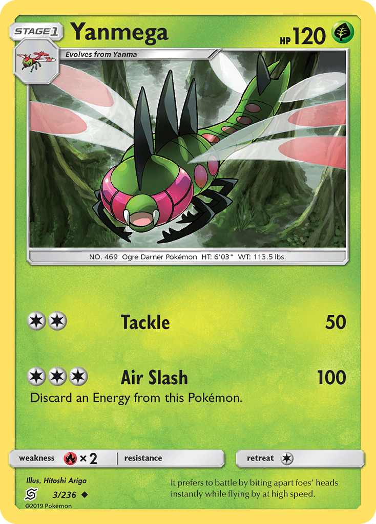 Yanmega Unified Minds card