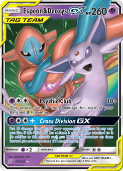 Espeon & Deoxys-GX Unified Minds card